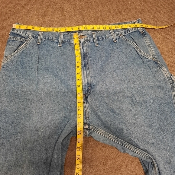 CARHARTT (44 x 32) Original Dungaree Fit Carpenter Jeans Blue - Picture 6 of 7